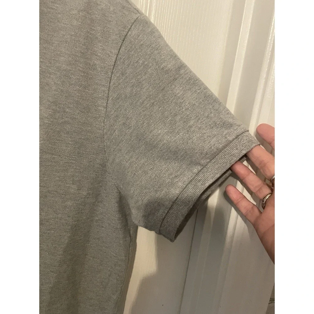 Polo Ralph Lauren Custom Fit Polo Shirt Mens L Gray Short Sleeve Pony Logo
